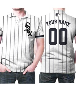 MLB Chicago White Sox Custom White Black 2019 Jersey Style Polo Shirt