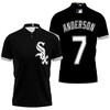 MLB Chicago White Sox Tim Anderson 7 2020 Mlb Team Black Jersey Style 3D All Over Print Polo Shirt