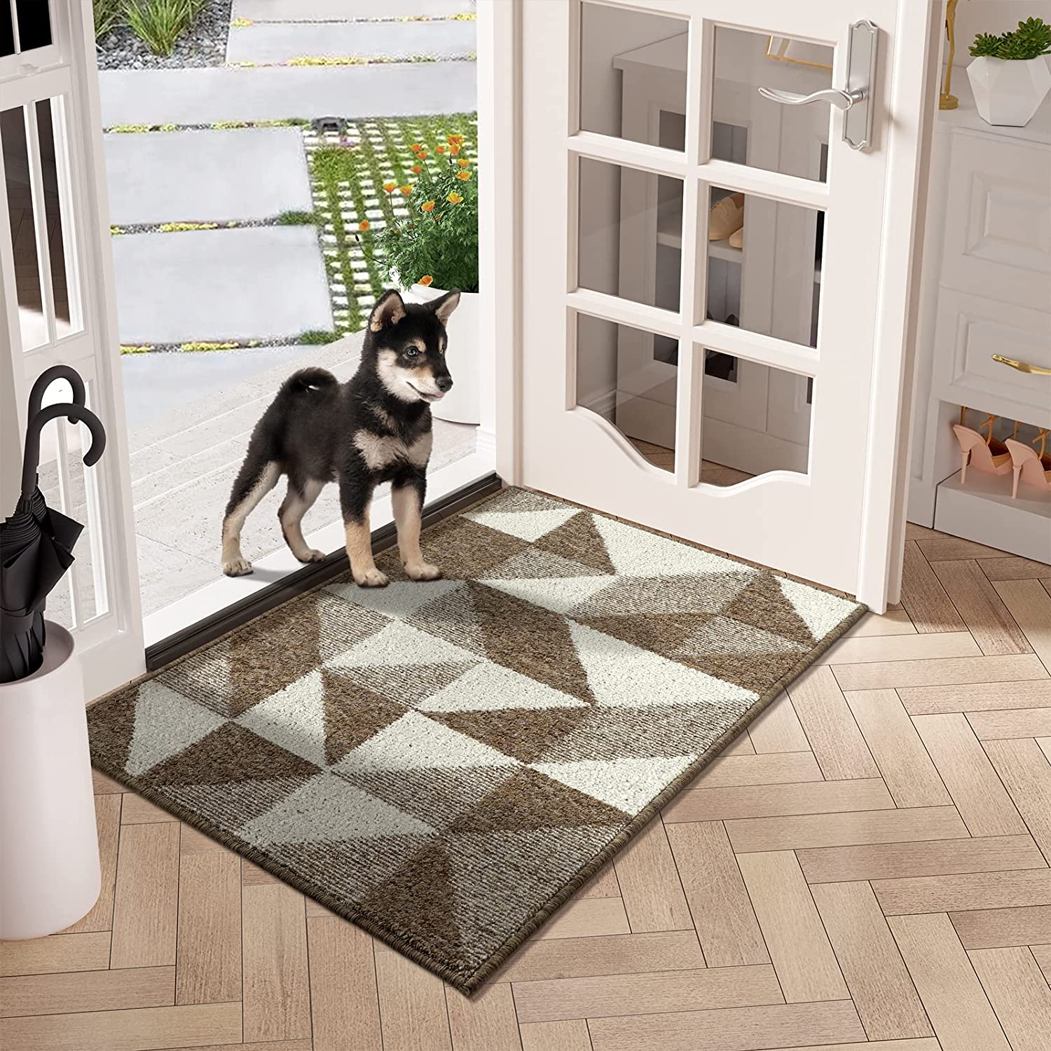Machine Washable Low-Profile Entrance Rug: Absorbent Non-Slip Rug for Your Home