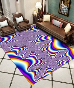 Machine Washable Low-Profile Entry Rug in Black, Brown, and Red for a Clean Home