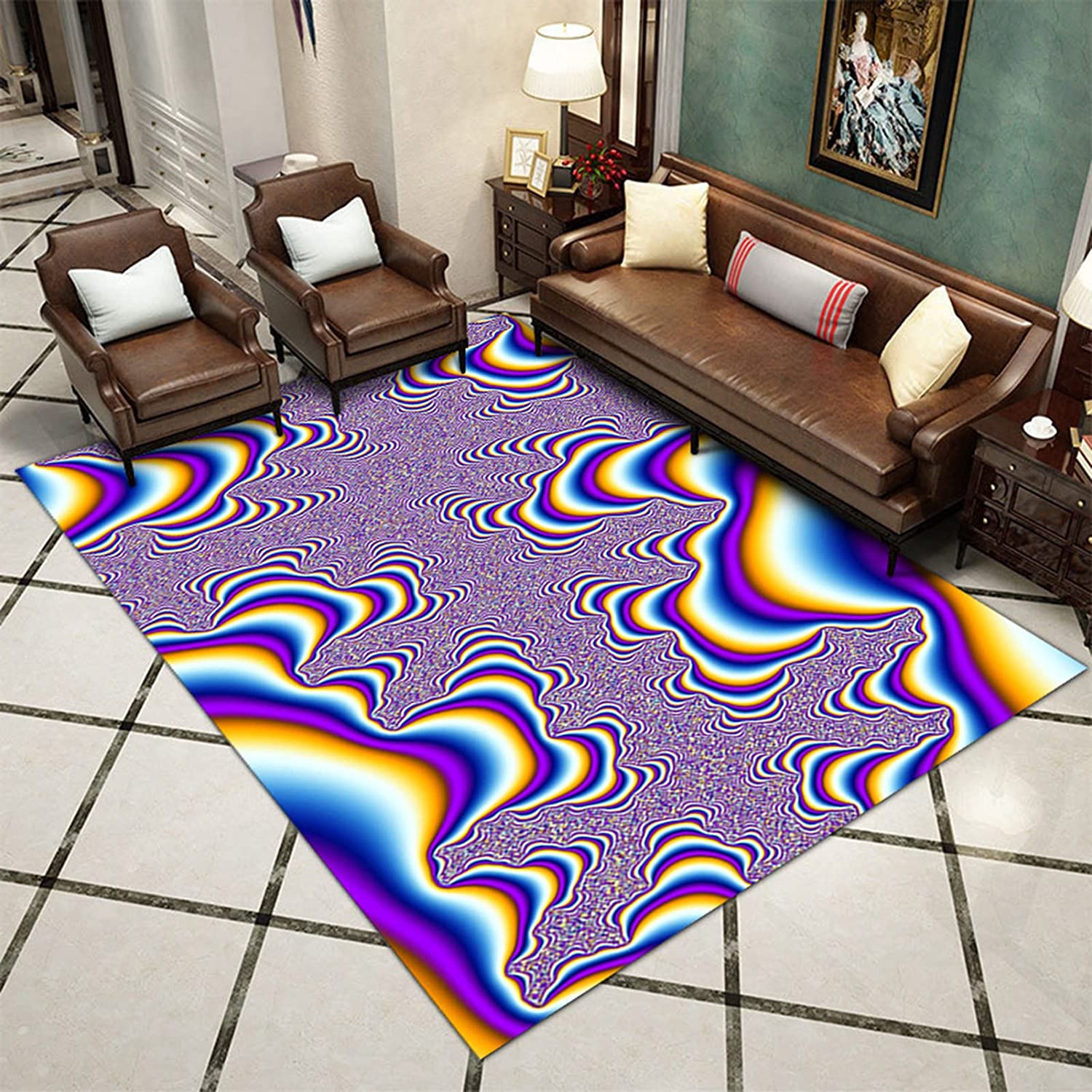 Machine Washable Low-Profile Entry Rug in Black, Brown, and Red for a Clean Home