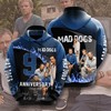Mad Dogs All Over Print 3D Hoodie for Men