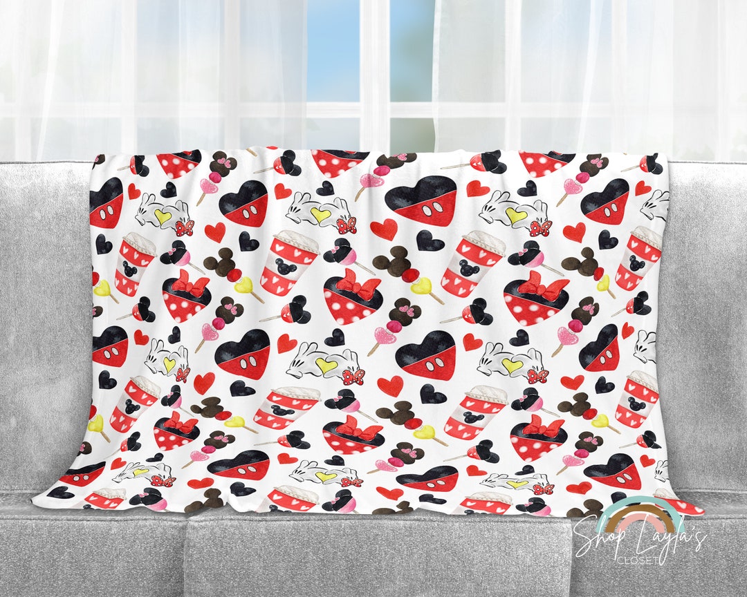 Magic Kingdom Valentines Day Disney Blanket, Cozy Fleece Blanket Perfect for Your Valentine