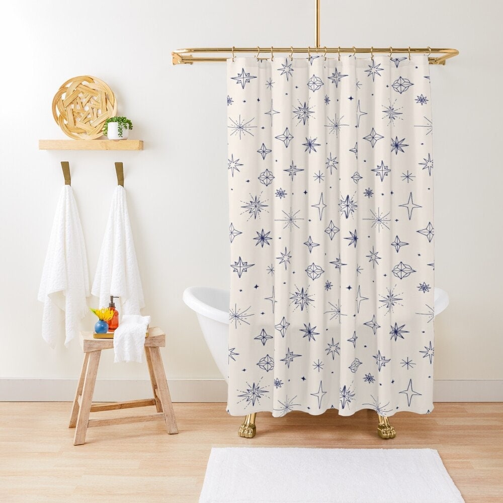 Magical Disney Boho Abstract Patterns Shower Curtain, Trendy and Eco-Friendly Waterproof Design with Hooks Included