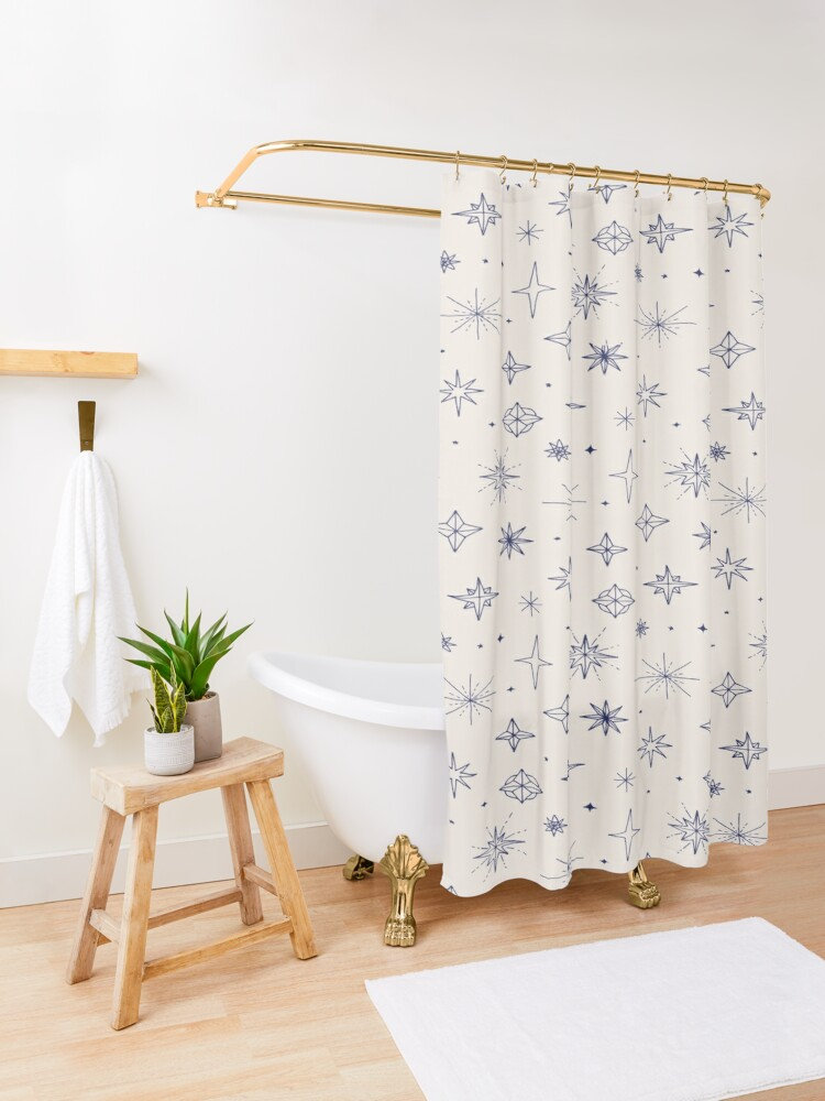Magical Disney Boho Abstract Patterns Shower Curtain, Trendy and Eco-Friendly Waterproof Design with Hooks Included - Image 2