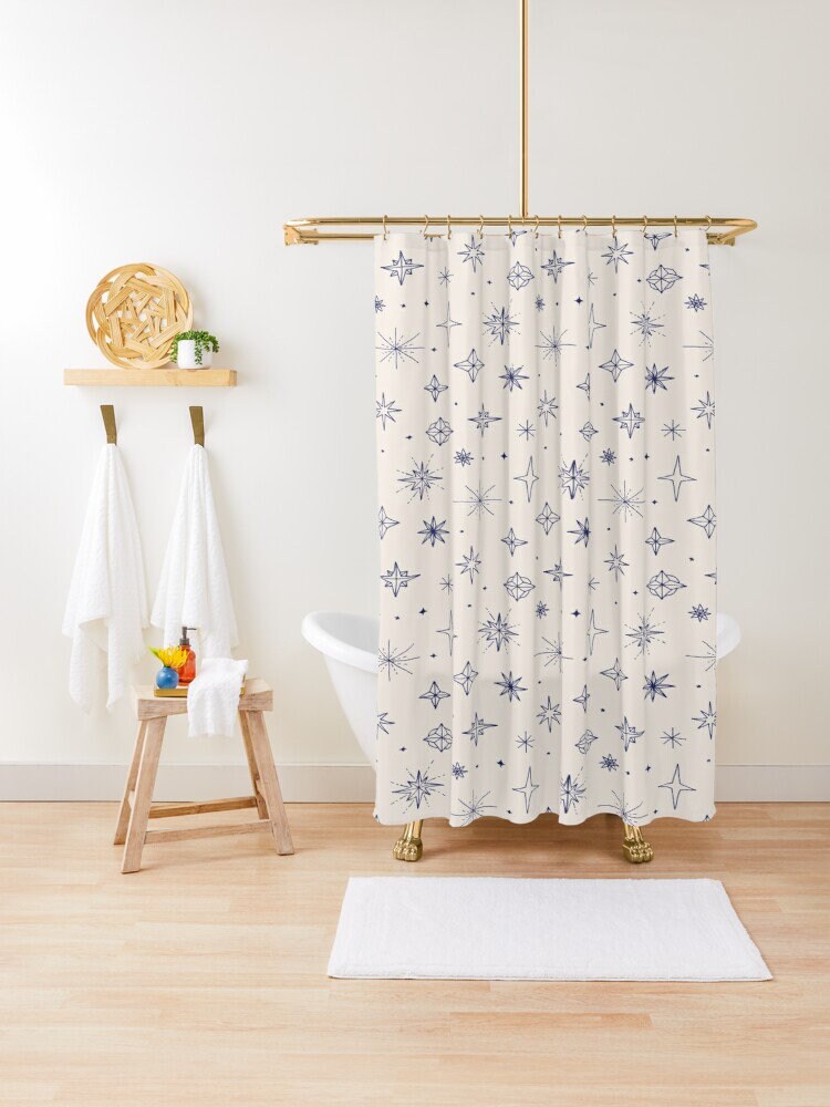 Magical Disney Boho Abstract Patterns Shower Curtain, Trendy and Eco-Friendly Waterproof Design with Hooks Included - Image 3