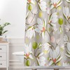 Magnolia Blossom Beige Shower Curtain | Fabric Bathroom Curtain | Floral Print | Home Decor | Bathroom Decor