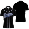 Majestic Los Angeles Dodgers Inspired Polo Shirt with Blank 2020 MLB Player Black Jersey Style