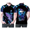 Make A Statement with Adorable Otter in Holographic Watercolor Painting 3D All Over Print Polo Shirt