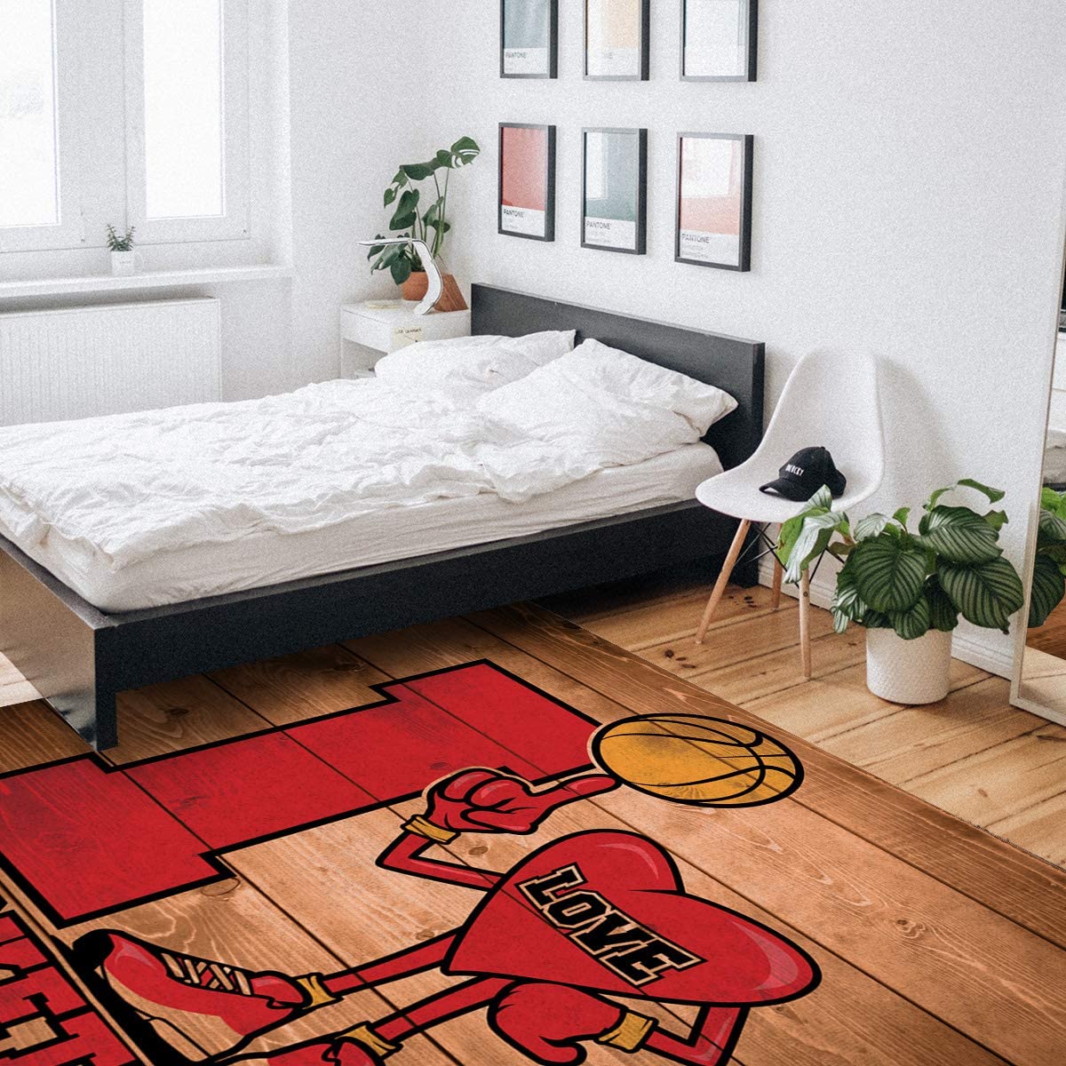 Make Your Space Stand out with Soft Non-Slip Basketball Throw Rugs - Perfect for Bedrooms, Living Rooms, and More!