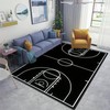 Make Your Space Stand out with a Personalized Basketball Court Floor Area Rug - Non-Slip Doormat