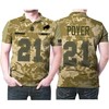 Make a statement with a Camouflage 3D Polo Shirt featuring Buffalo Bills' Jordan Poyer #21.