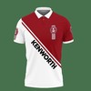 Make a statement with this 3D Printed Red Kenworth VTH-HT Polo Shirt Ver 1, perfect for any truck enthusiast