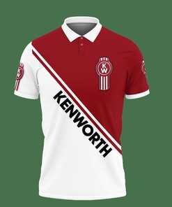 Make a statement with this 3D Printed Red Kenworth VTH-HT Polo Shirt Ver 1, perfect for any truck enthusiast