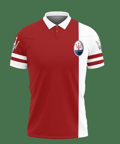 Make a statement with this Red 3D Printed Maserati Nct-Lt Polo Shirt Ver 2, perfect for any occasion