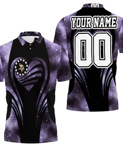 Make a statement with this personalized Minnesota Vikings 3D all over print polo shirt.