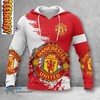 Manchester United All Over Print 3D Hoodie with Club Logo