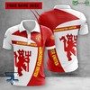 Manchester United Red White Mascot Polo Shirt in Breathable Fabric