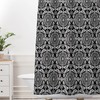 Mandala Black and White Boho Bath Curtain / Geometric Shower Curtain / Modern Bathroom Decor