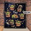 Mandalorian Baby Yoda Fleece Quilt Disney Blanket, Perfect for Star Wars Fans