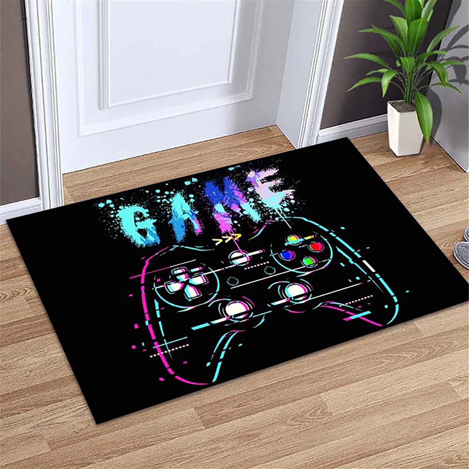 Manga Gamepad Pattern Rugs for Game Boys with Gamer Home Decor Carpet Cool Throw Rug Floor Mat, Large Game Room Rug