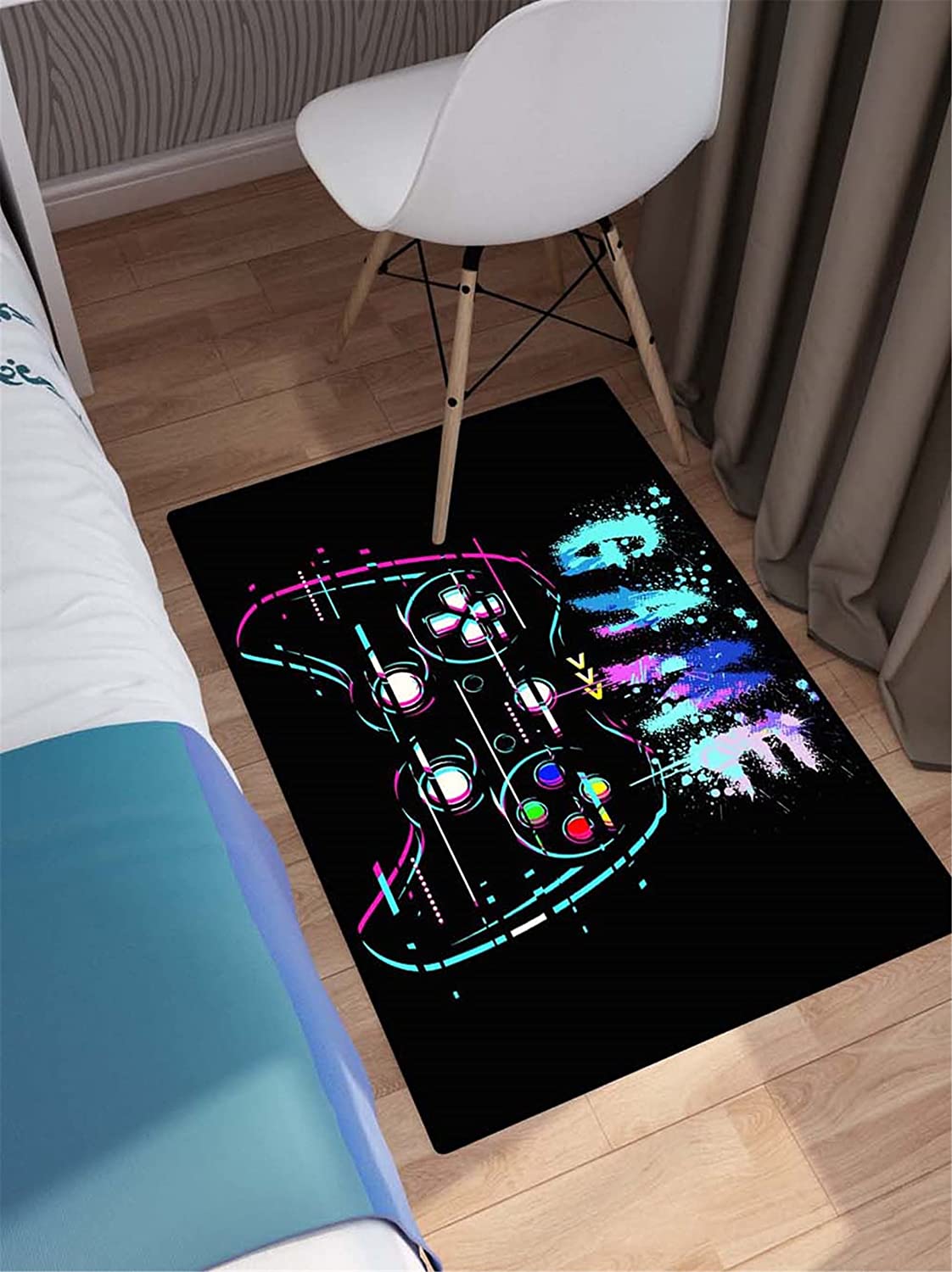 Manga Gamepad Pattern Rugs for Game Boys with Gamer Home Decor Carpet Cool Throw Rug Floor Mat, Large Game Room Rug - Image 3