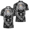 Marlins Skull Polo Shirt Ideal for Mlb Fans in All Over Print