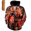 Marvel Deadpool Graphic All Over Print 3D Hoodie with Movie Quote