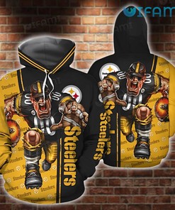 Mascot - Pittsburgh Steelers 3D All Over Print Hoodie