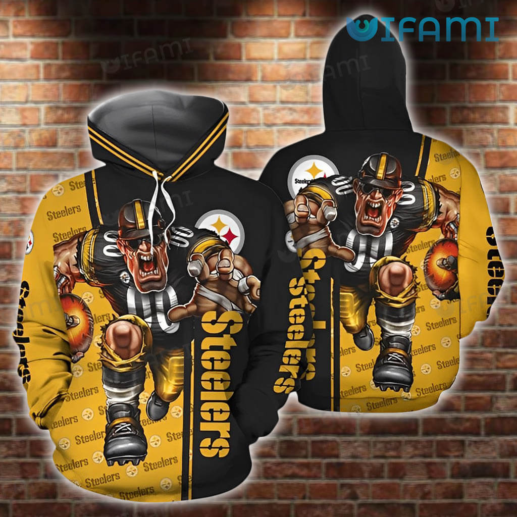 Mascot - Pittsburgh Steelers 3D All Over Print Hoodie