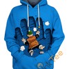 Master Roshi Being Attacked All Over Print 3D Hoodie for Men