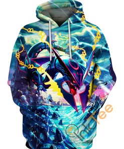 Mega Rayquaza All Over Print 3D Hoodie for Men