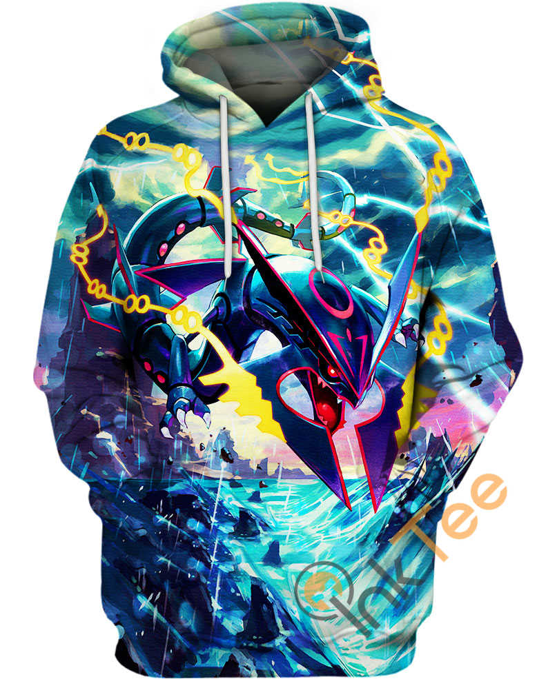 Mega Rayquaza All Over Print 3D Hoodie for Men