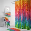Melting Wax Boho Shower Curtain with Bold Design Options
