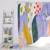 Memphis Abstract Shower Curtain with Optional Bath Towels and Mat for Unique and Quirky Bathroom Decor