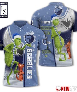 Memphis Grizzlies Grinch Steals Christmas with All Over Print Polo Shirt