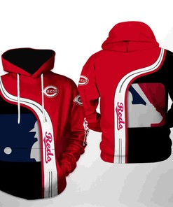 Men's Cincinnati Reds All Over Print 3D Hoodie - Custom Design Available