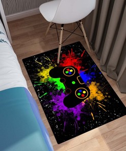 Mens Gaming Graffiti Art Design Game Area Rug for Bedroom