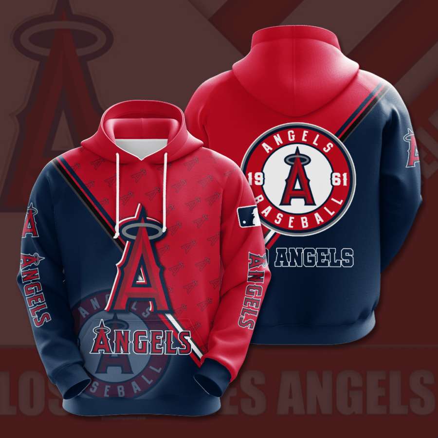 Men's Los Angeles Angels All Over Print Hoodie with Custom Design