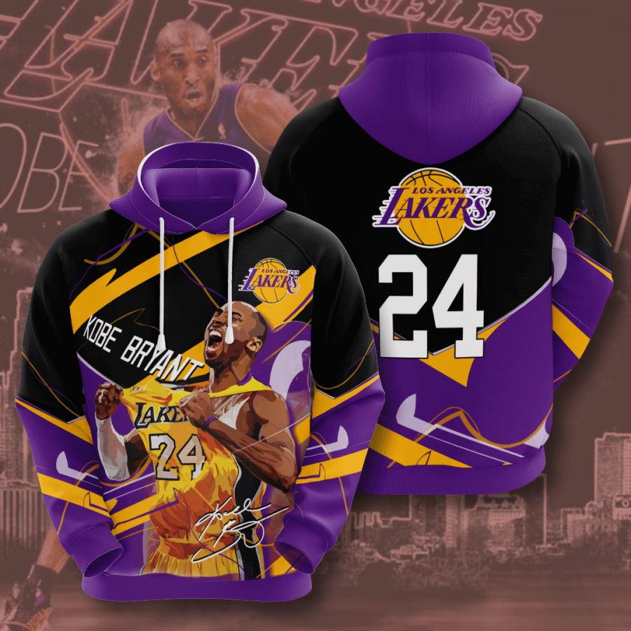 Men's Los Angeles Lakers All Over Print Hoodie with Custom Design