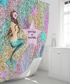 Mermaid Kisses Shower Curtain, Create a Beautiful Underwater Oasis in Your Bathroom