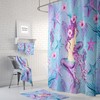 Mermaid Shower Curtain, Purple Shower Curtain, Mermaid Bathroom Decor | luxury shower curtains