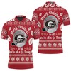 Merry Christmas Georgia Bulldogs Polo Shirt with All Over Print Design for Dawg Lovers