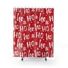 Merry Christmas Holiday Ho Ho Shower Curtain with Santa Claus