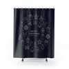 Merry Christmas and Happy New Year Shower Curtain | Holiday Bathroom Shower Curtain | Luxury Shower Curtains