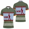 Merry Christmas from Boba Fett with Nordic Knitting Pattern in 3D All Over Print Polo Shirt.