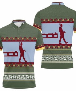 Merry Christmas from Boba Fett with Nordic Knitting Pattern in 3D All Over Print Polo Shirt.