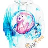 Mew Painting All Over Print 3D Hoodie with Custom Graphics