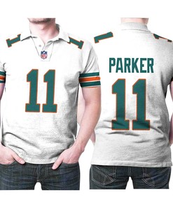 Miami Dolphins Devante Parker #11 3D All Over Print Polo Shirt for Fans