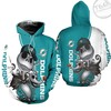 Miami Dolphins Jack Skellington and Zero 3D Hoodie in All Over Print